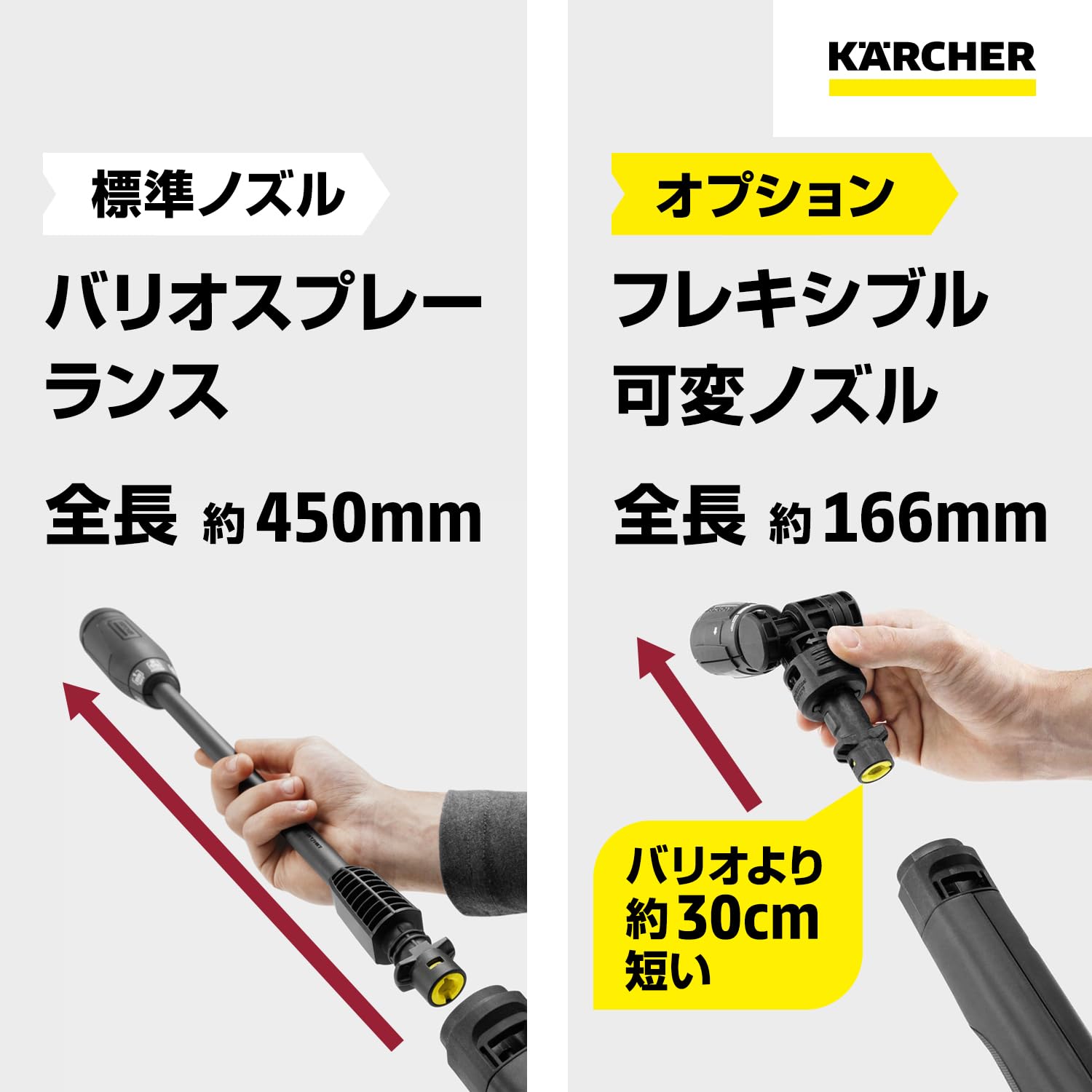 KARCHER(ケルヒャー) 2.643-254.0 フレキシブル可変ノズル3k ケルヒャー(Karcher) 高圧洗浄機アクセサリー フレキシブル可変ノズル360°